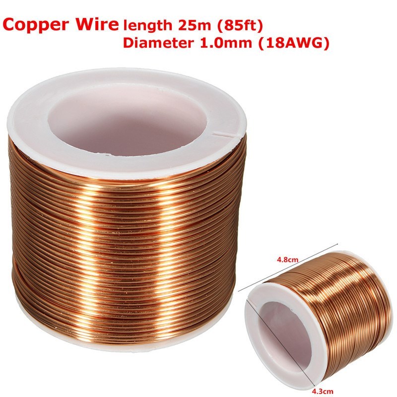 1 mm 25 meter Copper Coil Magnet Wire Enameled Round Winding