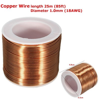 1 mm 25 meter Copper Coil Magnet Wire Enameled Round Winding