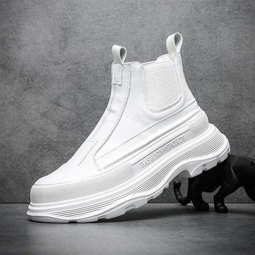 Mens Ankle Boots Autumn New Thick-soled Boots High Top
