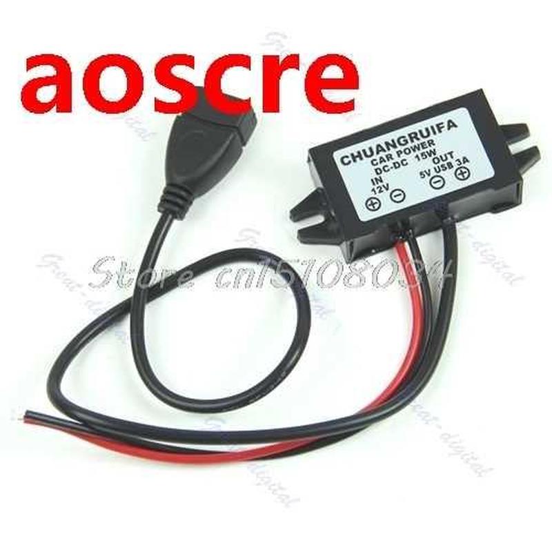 1Pc DC DC Converter Module 12V To 5V USB Output Power Adapte