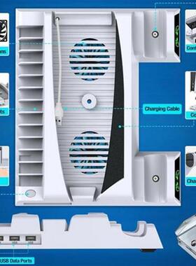 For PS5 Accessories Vertical Cooling Fan Stand for PS5 Dual