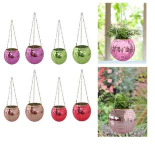 Disco Ball Hanging Flower Pot For Indoor Plants Bohemian
