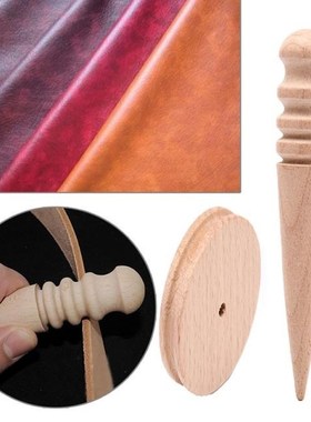 Leathercraft Leather Tools Edge Slicker Round Wood Leather B
