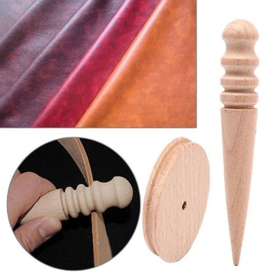 Leathercraft Leather Tools Edge Slicker Round Wood Leather B