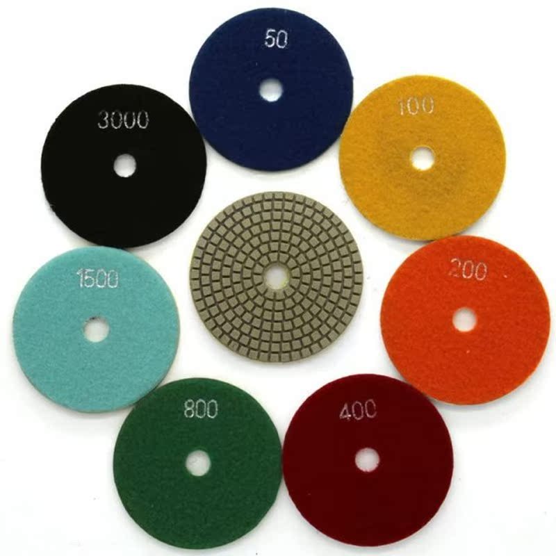 Diamond Wet 7-Step Polishing Sanding Grinding Pads 7 Pcs Set