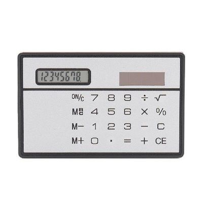 8 Digit Ultra Thin Solar Power Calculator with Touch Screen