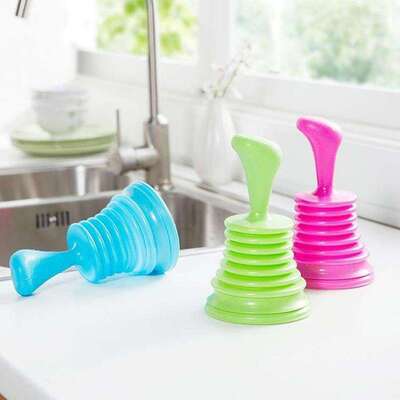 new kitchen toilet drain sink plunger unblocker cleaner 1PCS