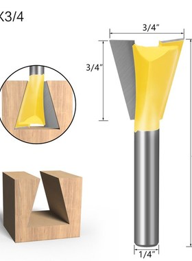 6pcs 6mm Shank 1/4 Dovetail Joint Router Bits Set 14 Degree