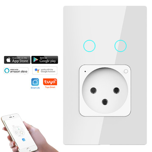 Wifi Smart Tuya Israel Light Switch Wall Socket Israeli Plug