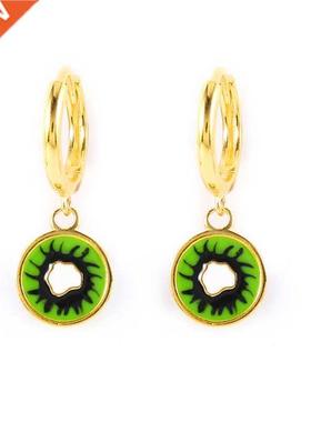 Aide 925 Sterling Silver Colored Enamel Fruit Pendant Dangle