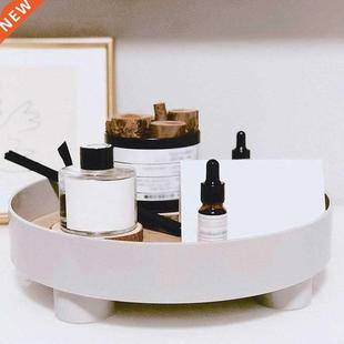 Fruit Tray Wooden Round Storage Tray Desktop Decorative Tray