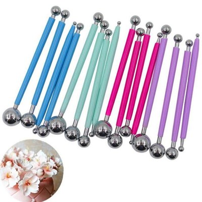 4PCS Cookie Cutters Flower Sugarcraft Metal Ball Modelling S