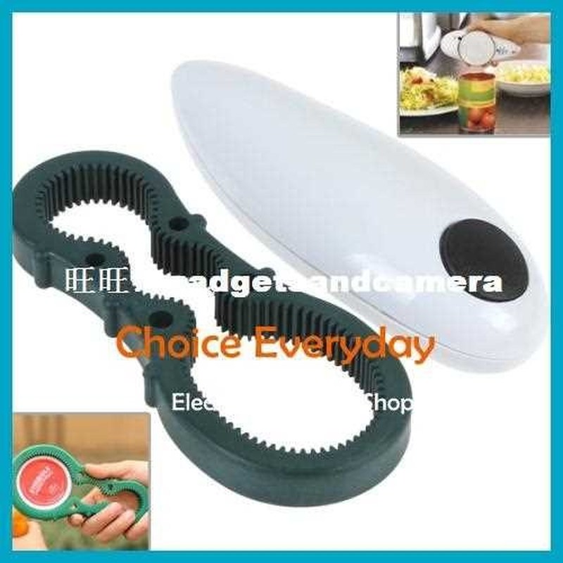 New Automatic One Touch Can Opener White with a Rubber