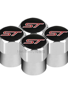 Car-Styling 4pcs ST Emblem Wheel Tire Valve Tyre Caps Case f