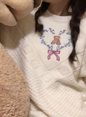 Korean Fashion Autumn Winter Fairy Grunge Women Casual Pullo