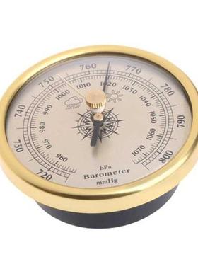 72mm Hanging Barometer 1070hPa Gold Color Round Dial Air Wea