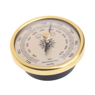 72mm Hanging Barometer 1070hPa Gold Color Round Dial Air Wea