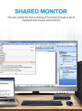 AIMOS HDMI KVM Switch Box Share 2 Computers with One Keyboar