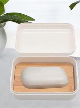 BMDT-Soap Dish With Lid Bamboo Fiber Soap Tray Hand Made