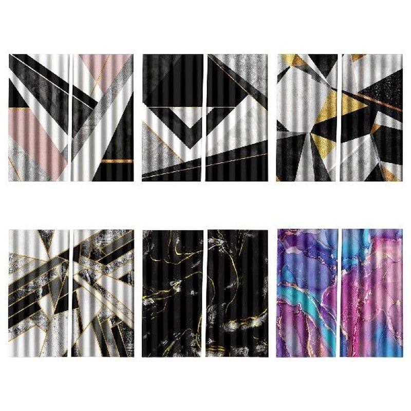 Polyester Fabric Bathroom Shower Curtains Window Curtain