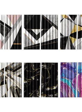 Polyester Fabric Bathroom Shower Curtains Window Curtain