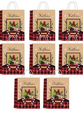 Party Favor Kraft Paper Bags 10pcs Christmas Goodie Bags