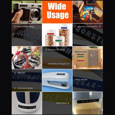 Handheld Emobossing Lable Maker Printer Manual Typewriter  M