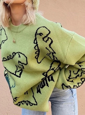 Oversize Sweater Women 2021 Y2K Autumn Winter Sweater Couple