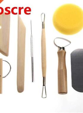 8pcs Pottery Tool Set Pottery Clay Ceramics Molding Tools Wo