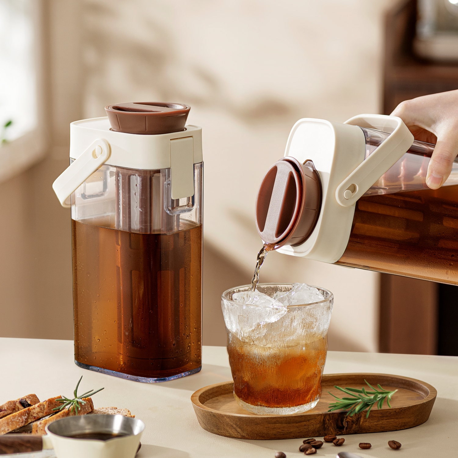 AB咖啡冷萃壶冷萃瓶家用冷泡果茶壶户外冷水壶大容量咖啡冷萃杯