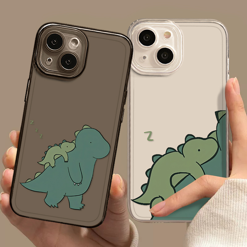 卡通小恐龙趣味情侣手机壳适用