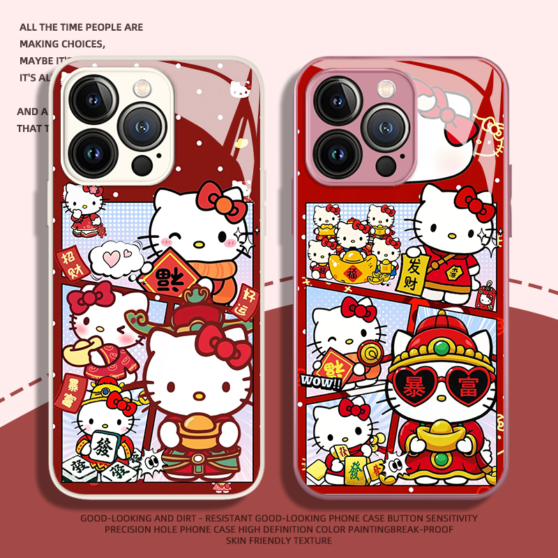 新年凯蒂猫卡通可爱手机壳适用