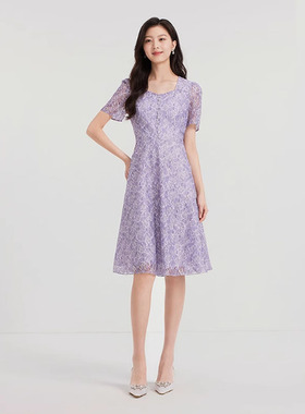 【蕾丝之境】珂家商场同款2025夏季新款精致蕾丝连衣裙KF12062S5