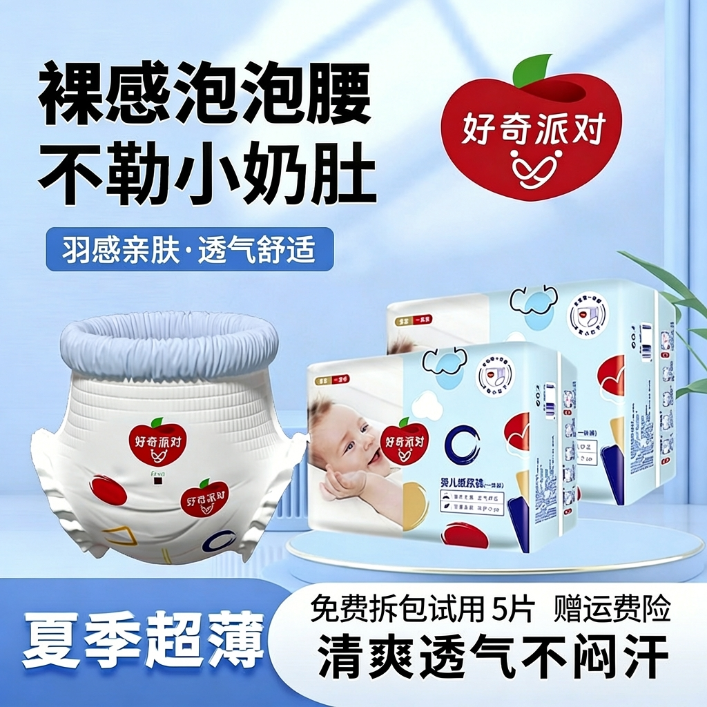 好奇派对拉拉裤XXXL男女宝宝专用4XL超薄透气XXL婴儿纸尿裤尿不湿