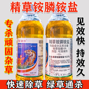 百分行精草铵膦铵盐除草剂草铵磷杀草剂草甘膦一扫杂草强力烂根剂