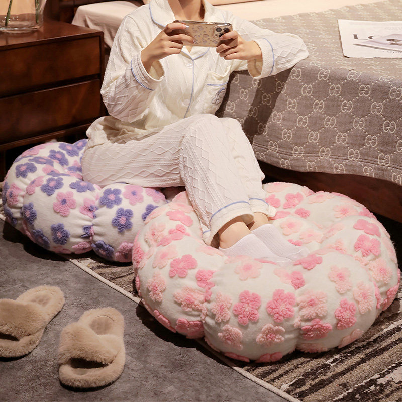 加厚蒲团坐垫秋冬地上飘窗榻榻米懒人坐墩卧室地垫厚南瓜小凳子厚