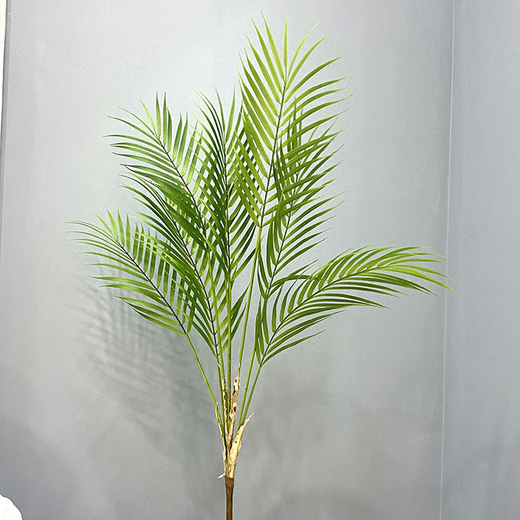 仿真棕榈树热带椰子树叶塑料细叶棕榈树铁树叶假植物装饰插花厥草