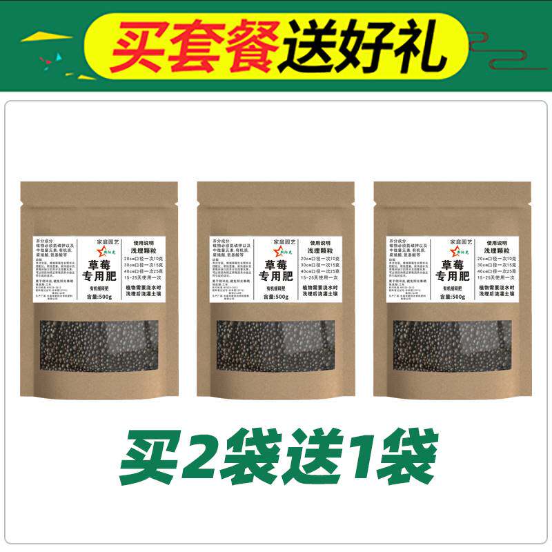 草莓专用肥料有机复合肥家用室内蓝莓盆栽草莓颗粒缓释肥料包邮