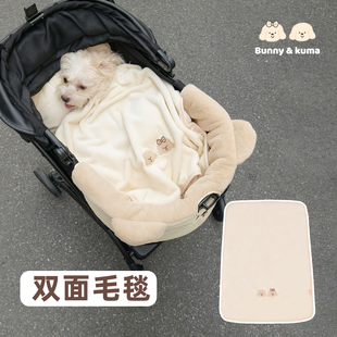 宠物推车毛毯猫咪狗狗专用小被子加厚双面毯子狗窝垫秋冬季 空调被