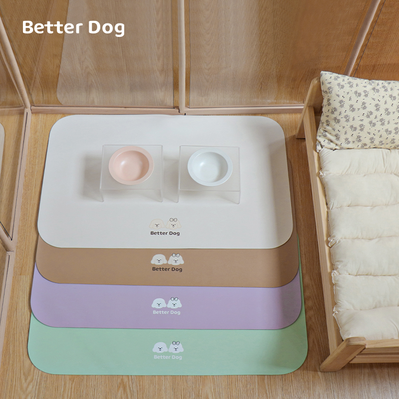 宠物餐垫双面皮革防水放油好清理