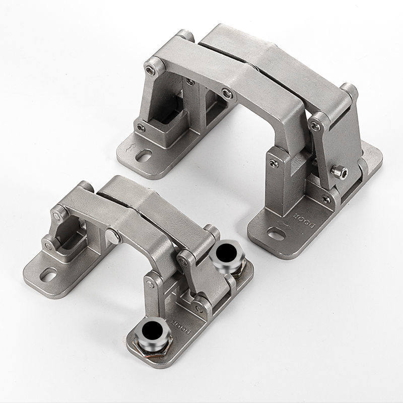 304不锈钢防火消防干挂石材门铰链管井门合页二维可调暗门隐形