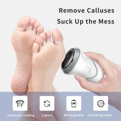 Electric Foot Grinder Safe Calluses Remover Built-in Vacuum