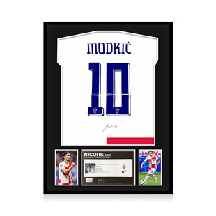 莫德里奇 亲笔签名 2024-25赛季克罗地亚国家队球衣 icons证书