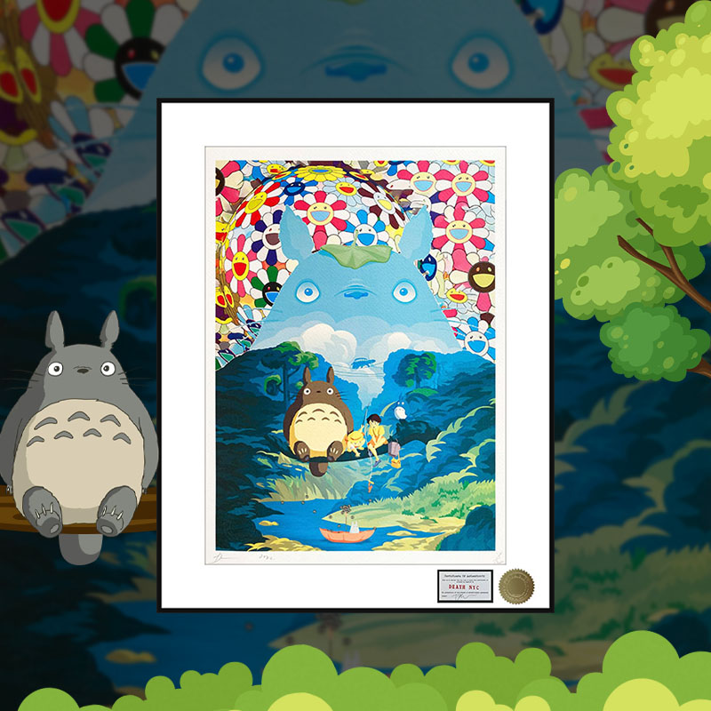 DeathNYC正品亲签龙猫客厅挂画