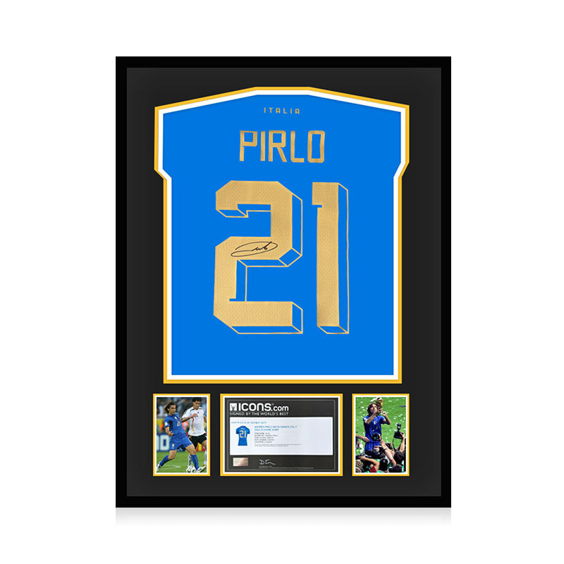 皮尔洛 亲笔签名 2022-23赛季意大利国家队主场球衣 icons证书