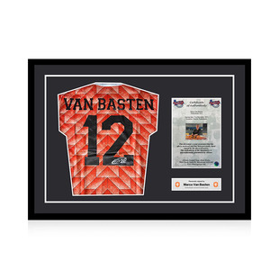 范巴斯滕 亲笔签名 荷兰国家队球衣 ALLSTAR证书 精装裱