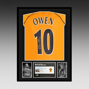 欧文签名球衣 2000-01赛季利物浦队球衣【icons证书】 球迷礼物