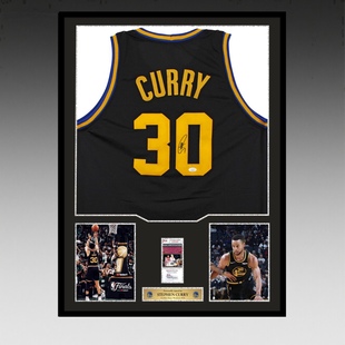 JSA认证 斯蒂芬·库里 亲签球衣 职业风格 勇士队黑色城市版
