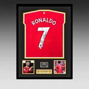 2021 22赛季 亲签球衣 Beckett认证 曼联队 C罗签名球衣