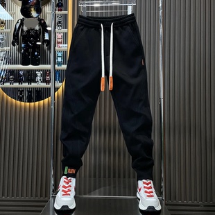设计感高品质休闲百搭哈伦裤 男士 轻奢简约加绒运动束脚裤 秋冬爆款